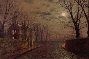 Moonlit Street Scene